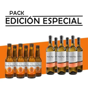 Pack 6 Bot. Cuatro Rayas Verdejo + 6 Bot. Grape Lager